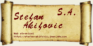 Stefan Akifović vizit kartica